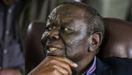 File photo in Harare Zimbabwe's Movement for Democratic Change (MDC) leader Morgan Tsvangirai speaks during a press conference, November 16, 2017 . / AFP / -
