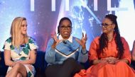 (FILES) In this file photo taken on February 24, 2018 (L-R) Actors Reese Witherspoon, Oprah Winfrey and Director Ava DuVernay participate in the press conference for Disney's 'A Wrinkle in Time' in Hollywood, CA on March 25, 2018. AFP / GETTY IMAGES NORTH