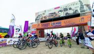 Riders kick off the Al Adaid Desert Challenge 2018 on Friday.