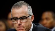 FILE PHOTO: FBI Deputy Director Andrew McCabe pauses while testifying before a Senate Intelligence Committee hearing on the Foreign Intelligence Surveillance Act (FISA) in Washington, U.S., June 7, 2017. REUTERS/Kevin Lamarque/File Photo