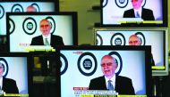 he current Executive Chairman of News Corporation and Executive Co-Chairman of Twenty-First Century Fox, Rupert Murdoch is seen talking on Sky News on television screens in an electrical store in Edinburgh, March 3, 2011. Reuters/David Moir