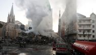 A general view of the site where a building collapsed in downtown Sao Paulo, Brazil May 1, 2018. REUTERS/Leonardo Benassatto