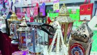 With the Holy month of Ramadan beginning tomorrow, shops and supermarkets in Doha have stocked up Ramadan lanterns and foodstuff to cater to the needs of all nationalities. Pics: Salim Matramkot / The Peninsula