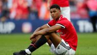 Manchester United's Marcus Rashford looks dejected at the end of the match Action Images via Reuters/Lee Smith