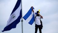 A demonstrator takes part in a protest march against Nicaraguan President Daniel Ortega's government in Managua, Nicaragua May 26, 2018. Picture taken May 26, 2018. REUTERS/Oswaldo Rivas