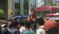 Picture at the scene when Will Nguyen beaten and got arrested. Photo: Twitter/@AnhChiVN
