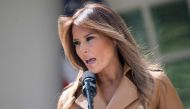 File photo of US First Lady Melania Trump announces her 
