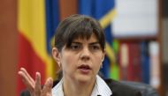(FILES) In this file photo taken on December 6, 2016 in Bucharest, the head of National Anti corruption Department (DNA), Laura Codruta Kovesi, gestures during an interview with AFP at DNA headquarters. AFP / DANIEL MIHAILESCU 