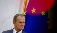 European Council President Donald Tusk attends a news conference at the Great Hall of the People in Beijing, China, July 16, 2018. REUTERS/Thomas Peter