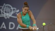 Maria Sakkari of Greece returns a shot to Venus Williams of the United States during Day 5 of the Mubadala Silicon Valley Classic at Spartan Tennis Complex on August 3, 2018 in San Jose, California. Ezra Shaw/Getty Images/AFP 