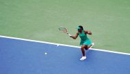 Sloane Stephens (USA) returns a shot against Tatjana Maria (GER) in the Western and Southern Tennis Open at Lindner Family Tennis Center. (Aaron Doster-USA TODAY Sports)