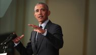 Former President Barack Obama speaks to students at the University of Illinois where he accepted the Paul H. Douglas Award for Ethics in Government on September 7, 2018 in Urbana, Illinois. Scott Olson/Getty Images/AFP