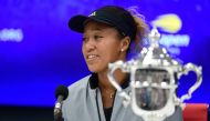 Naomi Osaka of Japan speaks to the media after winning the Women's Singles finals match against Serena Williams of the United States on Day Thirteen of the 2018 US Open at the USTA Billie Jean King National Tennis Center on September 8, 2018 in the Flushi