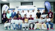 The winners of the AAB Chess Open Edition 2 with the QCA and AAB Management Teams.