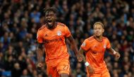  Lyon's Maxwel Cornet celebrates scoring their first goal Reuters/Phil Noble