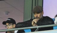 Manchester City's Spanish manager Pep Guardiola reacts during the UEFA Champions League group F football match between Manchester City and Lyon at the Etihad Stadium in Manchester, north west England, on September 19, 2018. / AFP / Oli SCARFF