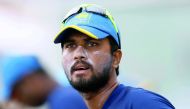 Sri Lanka's captain Dinesh Chandimal looks on during a practice session ahead of their first test cricket match against South Africa. Reuters/Dinuka Liyanawatte