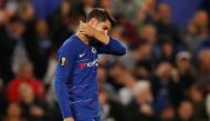 Chelsea's Alvaro Morata celebrates scoring their first goal Action Images via Reuters/Andrew Boyers