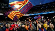 Barcelona fans. REUTERS/Paul Hanna/File Photo
