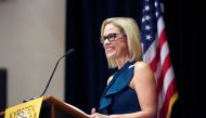 Democratic candidate Kyrsten Sinema speaks to supporters after officially winning the U.S. Senate race at the Omni Montelucia resort in Scottsdale, Arizona, U.S., November 12, 2018. REUTERS/Caitlin O'Hara