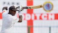 Sri Lanka's Angelo Mathews plays during the fourth day of the second Test match between Sri Lanka and England at the Pallekele International Cricket Stadium in Kandy on November 17, 2018. AFP / ISHARA S. KODIKARA