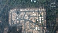 DigitalGlobe satellite image shows fire damages in the Kilcrease circle community aftermath of the Camp Fire in Paradise, California, U.S. on November 17, 2018. Satellite image ©2018 DigitalGlobe, a Maxar company/Handout via REUTERS 
