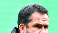 In this file photo taken on March 16, 2018 Ireland coach Andy Farrell attends a training session at Twickenham stadium on March 16, 2018 ahead of their Six Nations international rugby union match against England.  AFP / Olly Greenwood