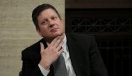 Chicago police officer Jason Van Dyke looks as the jury sends a question to Judge Vincent Gaughan (not shown) during deliberations in Van Dyke's murder trial of 17-year old Laquan McDonald, in Chicago, Illinois, US, October 5, 2018. Antonio Perez/Chicago 