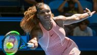 Serena Williams of the US hits a return against Maria Sakkari of Greece during their fifth session women's singles match on day three of the Hopman Cup tennis tournament in Perth on December 31, 2018. AFP / TONY ASHBY