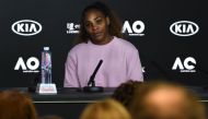 Serena Williams of the US attends a press conference after losing to Czech Republic's Karolina Pliskova in their women's singles quarter-final match on day ten of the Australian Open tennis tournament in Melbourne on January 23, 2019. AFP / Greg Wood 