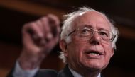 Senator Bernie Sanders (I-VT) speaks during a press conference at the US Capitol on January 30, 2019 in Washington. (Win McNamee/Getty Images/AFP)