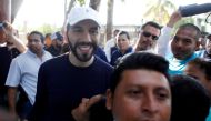 FILE PHOTO: Presidential candidate Nayib Bukele of the Great National Alliance (GANA) greets supporters during a campaign rally in San Luis Talpa, El Salvador, January 5, 2019. REUTERS/Jose Cabezas/File Photo