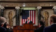 US President Donald Trump delivers the State of the Union address at the US Capitol in Washington, DC, on February 5, 2019. AFP / POOL / Doug Mills