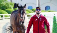 A horse taken for the traditional Vet Check ahead of the three-day Amir’s Golden Sword Championship which will kick off at Qatar Equestrian Federation Outdoor Arena from today. 
