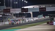 MotoGP riders in action during the Grand Prix of Qatar at the Losail International Circuit in this file photo.