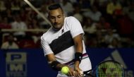 Australia’s Nick Kyrgios in action during his Final match against Germany's Alexander Zverev REUTERS/Henry Romero