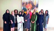 Female professionals who work in the field of sport in Qatar, attending the roll out of the WISQ initiative. 