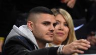 Inter Milan's Mauro Icardi and his wife, Wanda Nara, sat in the stands before the match REUTERS/Daniele Mascolo