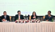 FROM LEFT: Wissam Mehanna, Country Internal Audit Head at the Arab Bank-Lebanon; Abbas Bou Diab, Executive Manager and Head of Compliance and AML at BLOM Bank Qatar; Zainab Wahab, Deputy Director of Training, Union of Arab Banks; and Dr. Salah Abbas, Trai