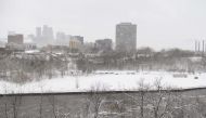 A general view of downtown Minneapolis and the Mississippi River on April 11, 2019 in Minneapolis, Minnesota. Stephen Maturen/AFP
