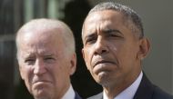 Barack Obama with Joe Biden in the Rose Garden, White House, March 16, 2016. EPA/Michael Reynolds