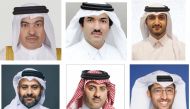 Clockwise from top left: H E Ali bin Ahmed Al Kuwari, Minister of Commerce and Industry; H E Ahmad bin Mohammed Al Sayed, Minister of State, and Chairman, QFZA; Sheikh Ali Alwaleed Al Thani , CEO, Investment Promotion Agency; Saleh Majid Al Khulaifi, Acti