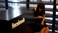 A Facebook sign is seen during the China Digital Entertainment Expo and Conference in Shanghai, August 3, 2018. Reuters/ Aly Song