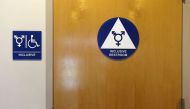 A gender-neutral bathroom is seen at the University of California, Irvine, September 30, 2014. Reuters / Lucy Nicholson