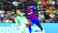  Barcelona's Anssumane Fati in action. Reuters/Albert Gea 