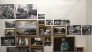 Photos at an exhibition at the Borsi cultural centre, Barcelona, Spain, 29 March, 2019. Thomson Reuters Foundation/Sophie Davies