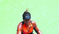  Naomi Osaka of Japan returns a shot against Anna Blinkova of Russia during their Women's Singles first round match on day two of the 2019 US Open at the USTA Billie Jean King National Tennis Center on August 27, 2019 in the Flushing neighborhood of the Q