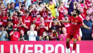 Liverpool’s Mohamed Salah celebrates in this file photo. The European champions will join the FIFA Club World Cup Qatar 2019 in the semi-final stage. (Action Images via Reuters/Carl Recin