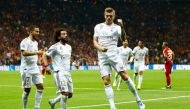 Real Madrid's Toni Kroos celebrates scoring their first goal REUTERS/Kemal Aslan