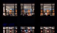 (FILES) This file photo taken on December 18, 2018 shows university students preparing for the upcoming National Entrance Examination for Postgraduate (NEEP) at a library of the Shenyang Agricultural University in Shenyang, China's northeastern Liaoning p